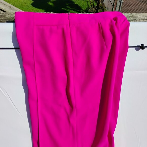 ZARA Hot Pink High-Waisted Wide Leg Trousers – Size L - Picture 2 of 4